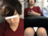 (電車対面）(顔出し)お○ぱい豊かに実っちゃったショートカットのOLさん…形状GOODな▼ぞーんを観察しちゃいます!!