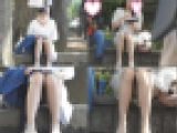 お座りお姉さん発見！！（ＦＨＤ）大変です！！パンツが見えてますよ１７０