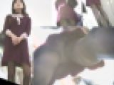 （新・高画質顔出し）女子アナ風・清楚で超きれいなお姉さん×黒スト・水色食い込みP直下モロ×紫ニットミニワンピ