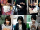 (電車対面）(顔出し)上から…タイプの違った6人の美人人妻OLさんを…観察してみました!!