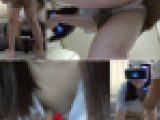 【VRパンチラ】素直に彼氏(候補)との性事情まで話しちゃうアイドル系美少女にVRやらせたらパンチラしまくり②胸ちら＆逆さ