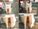 お座りお姉さん発見！！（ＦＨＤ）大変です！！パンツが見えてますよ１８３