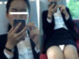 (電車対面）(顔出し)漂う大人の雰囲気…しっとりとした質感の色白美人OLさん…お上品さ漂う▼ぞーんを観察してきました!!
