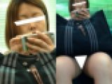 (電車対面）(顔出し)がっつりとパンストあんよをひらいちゃった人妻OLさんを…超近距離接写で観察してみました!!