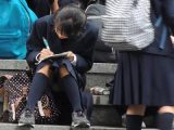 制服姿の女のコを撮影しました！！５