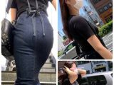 【美尻タイトスカートの極意！】ストレッチデニムにピッタリ美尻が張り付くクビれスレンダーエロ肉尻をさらけだす！【461】