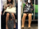 2名の美人OL熟女の対面エロすぎるパンスト美脚２０４
