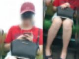 【8/9まで顔出し】ピチピチデニミニ美脚JDの生白パンティ