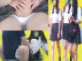 【粘着痴漢】前回のJK３人組と再び遭遇！気の強いJKとリベンジマッチ！無理矢理連れ込んだトイレで強○フェラ＆生ハメ種付！