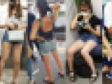 電車内のショーパン女～口隠して太もも隠さず②～