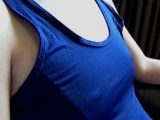 【フェチ観察】キラキラ太陽光下での『乳首の超アップ』（スクール水着コスプレ）