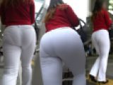 【フルHD 高画質】自慢の巨尻を丸出しで歩くドスケベ女！！挑発し過ぎで痴漢される始末…。