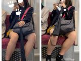 超絶JK風制服S級美女の対面エロ過ぎるミニスカ生足93後編