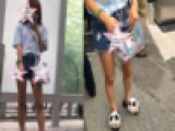 ギャル様のショートパンツに生足×サンダル　※未公開映像