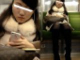 (電車対面）(顔出し)うとうと…うとうと…意識まどろむ美人OLさんの無防備なお姿を…対面から定点観察してみました!!