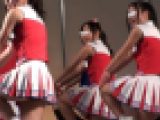 イベント参加の生足応援ノースリKチア