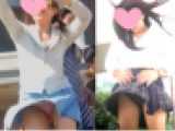 風にも負けず、スカートひらり