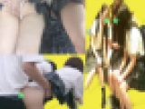 【粘着痴漢】従順なJK仲良し3人組！トイレで整列させ後ろから生ハメ×3！最後の一人に中出しプレゼント！