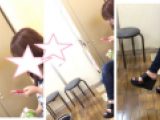 綺麗なお姉さんの足のつま先に集中する2