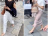 【2名・女子アナ風美女の着衣尻】