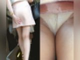 【11/8まで顔出し】再会した姫のスト越し白パンティ