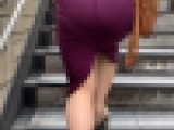 【爆☆尻☆！】はち切れんばかりのOLのムッチリデカ尻をこれでもかと階段で淫乱痴女の実態を公開！【519】