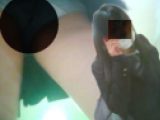 #023 「パンツ盗撮るなよ！」盗撮に気付き撮影者をにらみ返すが、逆にカメラ目線の顔も撮影されしまうJK風モデル【再編集】