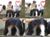 素朴で可愛い！！当然白パン！！（ＦＨＤ）お座りＣちゃん！！大変です！！パンツが見えてますよ特別編８