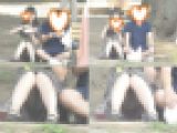 お座りお姉さん発見！！（ＦＨＤ）大変です！！パンツが見えてますよ１５９