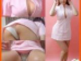 素人パンチラ in 自宅で個人撮影会 vol.014コスプレ系ナース服素人☆女子大生モデル もえちゃん「こんな丈のスカート穿かな