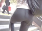 【FHD高画質】パンパンなスポーツレギパン女子