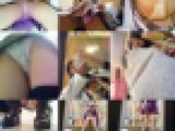 [至高のパンチラ]パンストＯＬ・ニーハイ女子・超ミニスカ座り　じっくりと 7分25秒