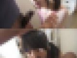【屋外トイレでフェラ?】【露出フェラ抜き】ＳＮＳでGET素人おぼこい娘?恥じらい頑張るイラマチオ挑戦♪最後は口まんこザーメン大放