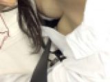【胸チラHD画質】ルーズ系巨乳女子の胸チラ＆ブラモロ