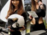 原稿を読むコンパニオン2015モーターサイクルショー【動画】イベント編 1210