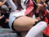 コスプレ2018夏細くてエロい脚に興奮！水分補給【動画】イベント編 4810