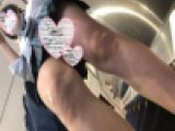 【青チェ】正面逆さ撮り　ドスケベな太ももミニスカJK
