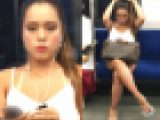 撮影に気付きイライラする日焼肌を露出したエッチなギャルお姉さん（中編）