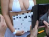 コスプレ2018夏巨乳おっぱい露出しまくり白のピタピタ【動画】イベント編 4819