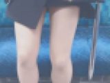 電車対面　ミニスカ
