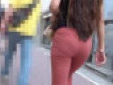 【FHD高画質】ネイルサロン勤務のぴったりワイドパンツ