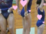 お尻の食い込みが気になる体操美少女Ｊ〇ちゃんたちを粘着撮り