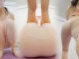 【ヨガ】セパレートのウェアをしっかり着こなすフルバックパンティーのインストラクターさん