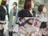 【ダブル痴漢】乃木＆欅!?46人気卒メン激似美女2人組を奇跡コラボ捕獲＊ダブルM字ディルド挿入から口内発射＆ナマ中出し【高画質】