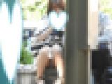 お座りお姉さん発見！！（ＦＨＤ）大変です！！パンツが見えてますよ３７