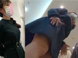 【4K画質】2日撮りでホワイト＆パープルのおかわりパンティ＊ミニワンピで動きまわる巨乳店員さんの足元に夢中♪
