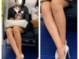 美人お姉さんのエロ過ぎる対面生足美脚391