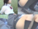 J○ スカートめくり上げ パンモロ