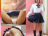 素人パンチラ in 自宅で個人撮影会 vol.060 春の女子制服モデル　素人Ｊ３モデル まほちゃん　「えーっ！これ以上は無理！