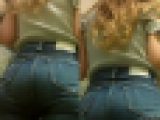 セクシーデニム10＊食い込むライン?小柄で可愛らしい金髪ギャルのドッシリとしたジューシーなHWデニム尻